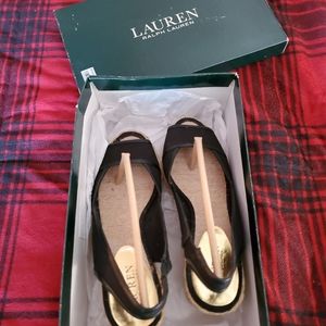 Black Ralph Lauren wedge shoes